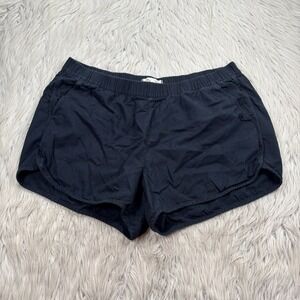 Madewell Women's L Black Pull-On Shorts Light Weight Comfort Cotton Viscose